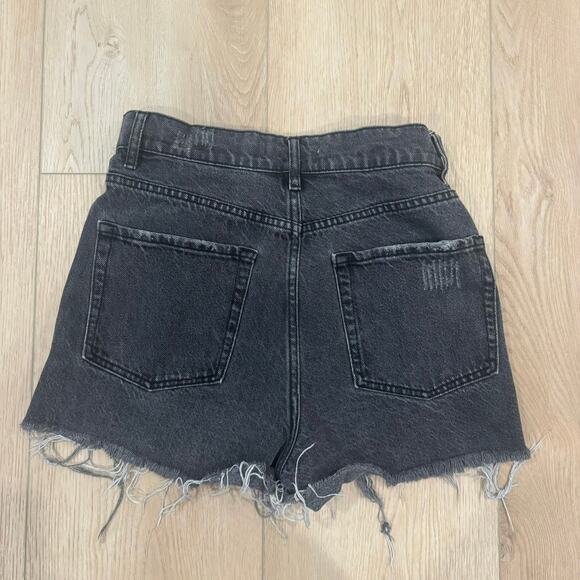 Pacsun High Rise Icon Short Gray Distressed Frayed Ripped 26 - Picture 8 of 8